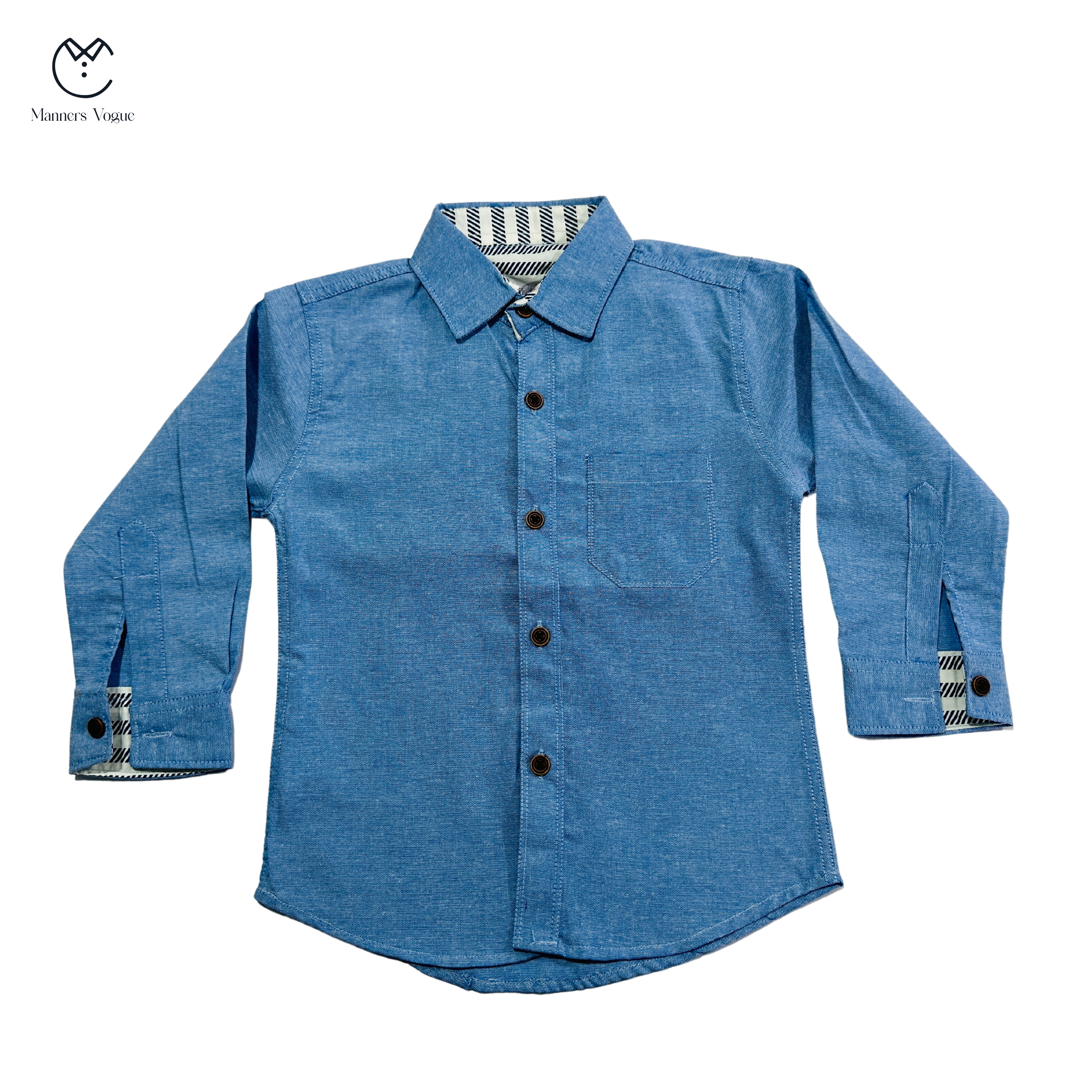 Kids Causal Sky Blue Shirt